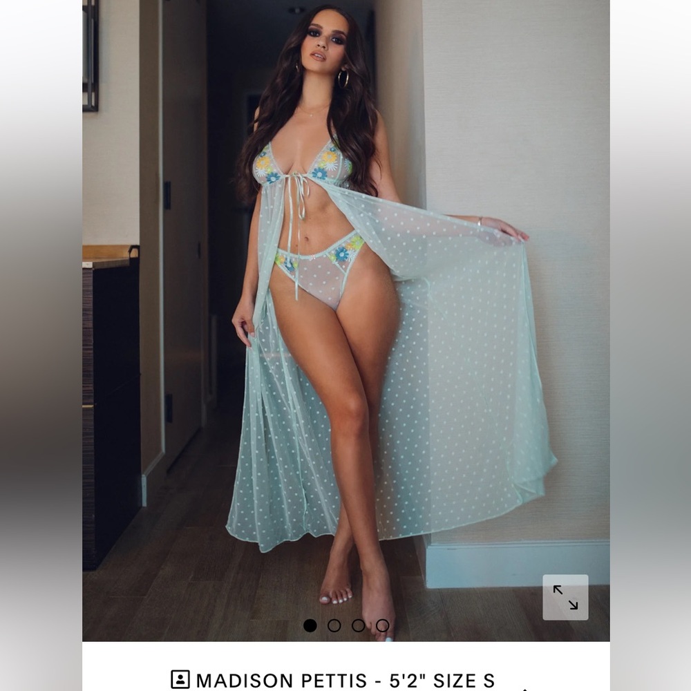 Free Spirit Embroidered Night Slip and High-Leg Bikini Set | L | Savage X Fenty